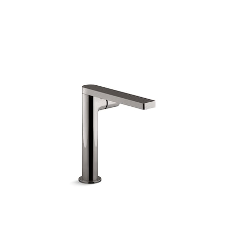 Kohler Bathroom Sink Faucet W/ Cylinderical Handle, 1 Hole, Vibrant Titanium, 1.2 gpm, 7-1/8 in Spout Reach 73159-7-TT